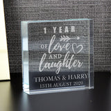 Personalised Anniversary Crystal Token: 1 - Crystal Tokens By Gift Moments