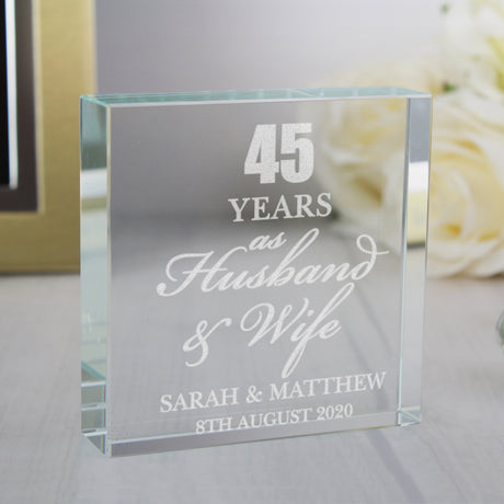 Personalised Anniversary Crystal Token: 4 - Crystal Tokens By Gift Moments