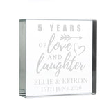 Personalised Anniversary Crystal Token: 4 - Crystal Tokens By Gift Moments