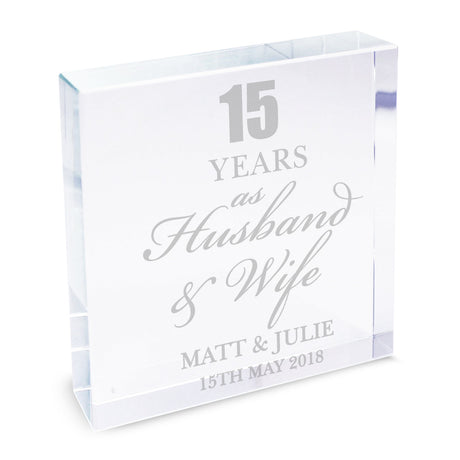 Personalised Anniversary Crystal Token: 2 - Crystal Tokens By Gift Moments