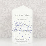 Personalised Anniversary Pillar Candle: 4 - Candles By Gift Moments