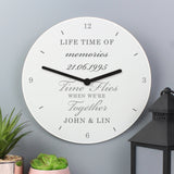 Personalised Anniversary Wooden Clock: 2 - Clocks By Gift Moments