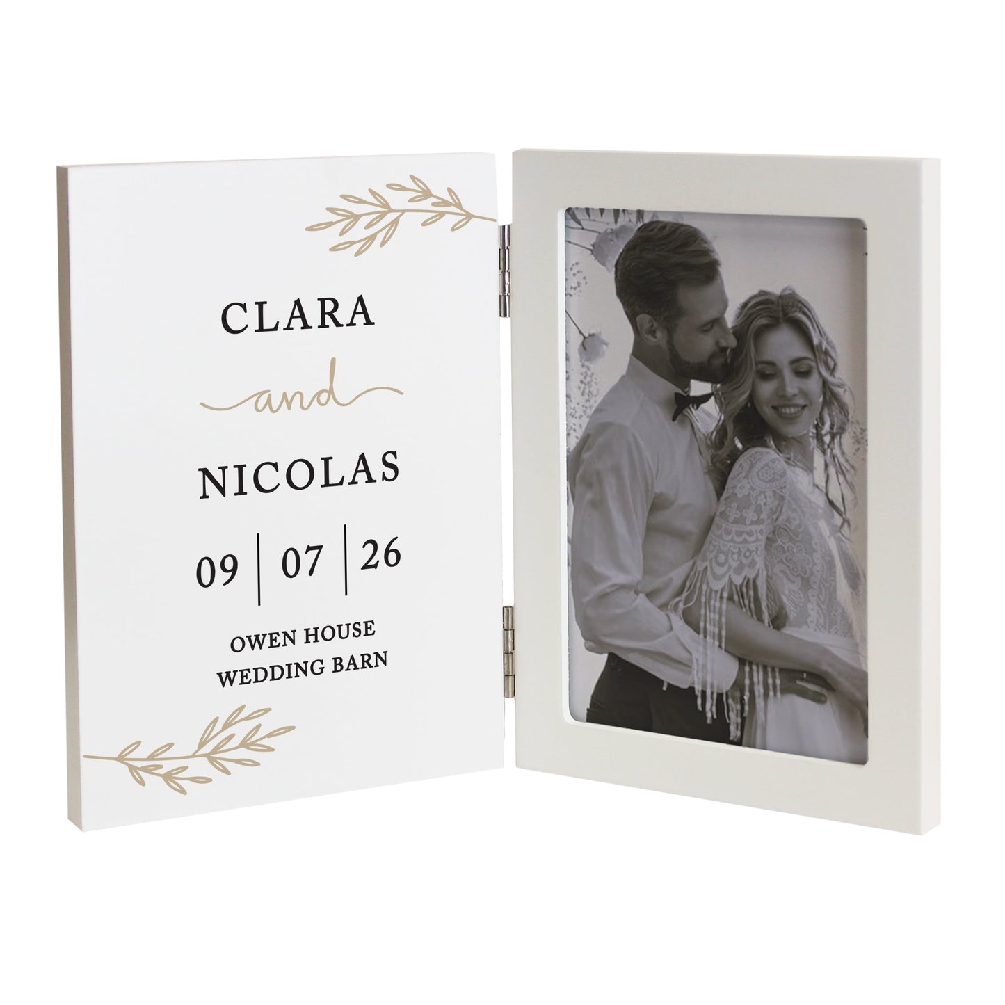 Personalised Anniversary Wooden Hinged 6x4 Photo Frame: 5 - Photo Frames By Gift Moments