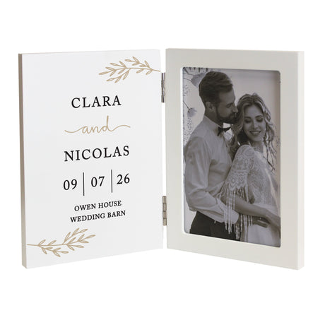 Personalised Anniversary Wooden Hinged 6x4 Photo Frame: 5 - Photo Frames By Gift Moments