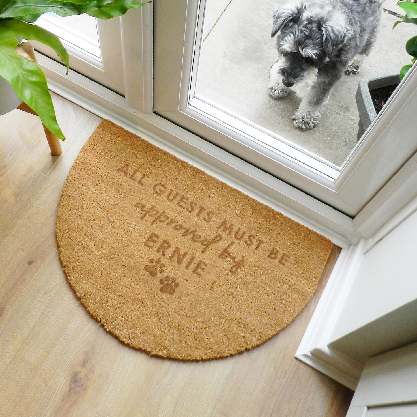 Personalised Approved By The Pet Half Moon Indoor Doormat: 2 - Doormats By Gift Moments