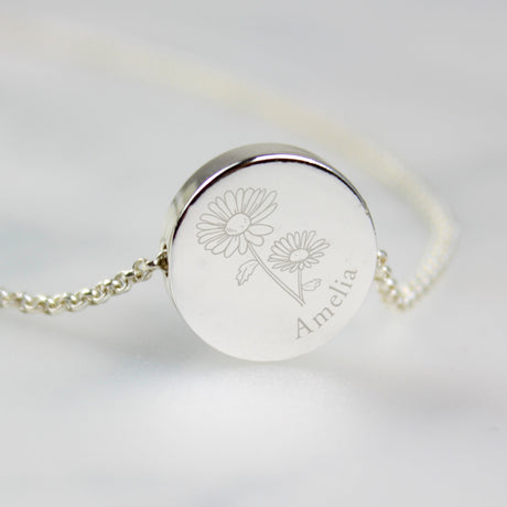 Personalised April Birth Flower Necklace and Box: 6 - Necklaces By Gift Moments