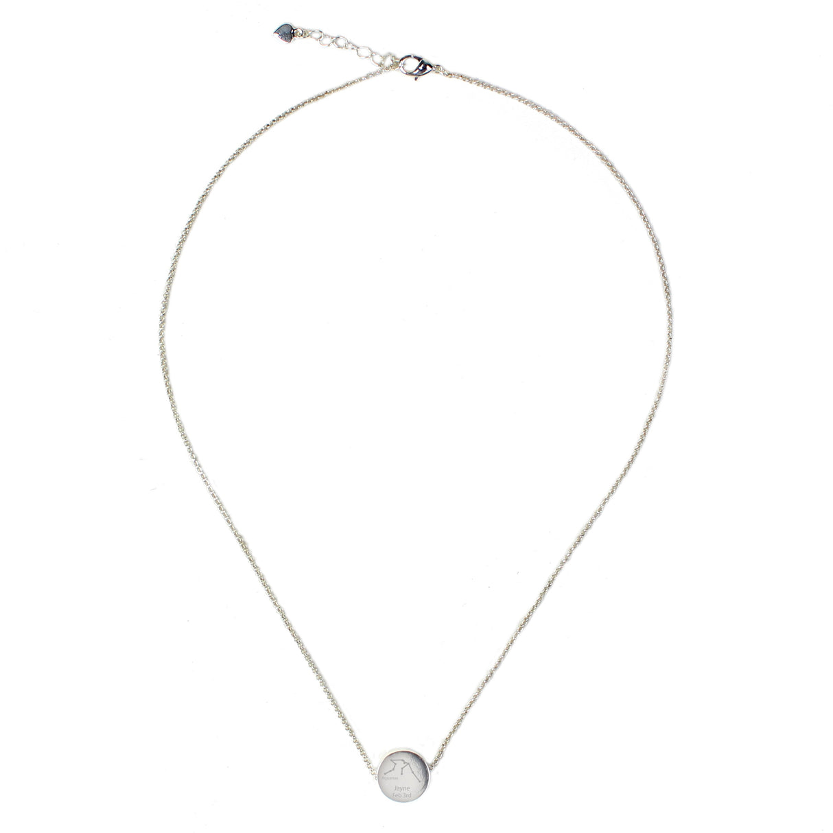 Personalised Aquarius Zodiac Star Sign Necklace (Jan 20th - Feb 18th): 6 - Necklaces By Gift Moments