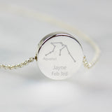 Personalised Aquarius Zodiac Star Sign Necklace (Jan 20th - Feb 18th): 5 - Necklaces By Gift Moments