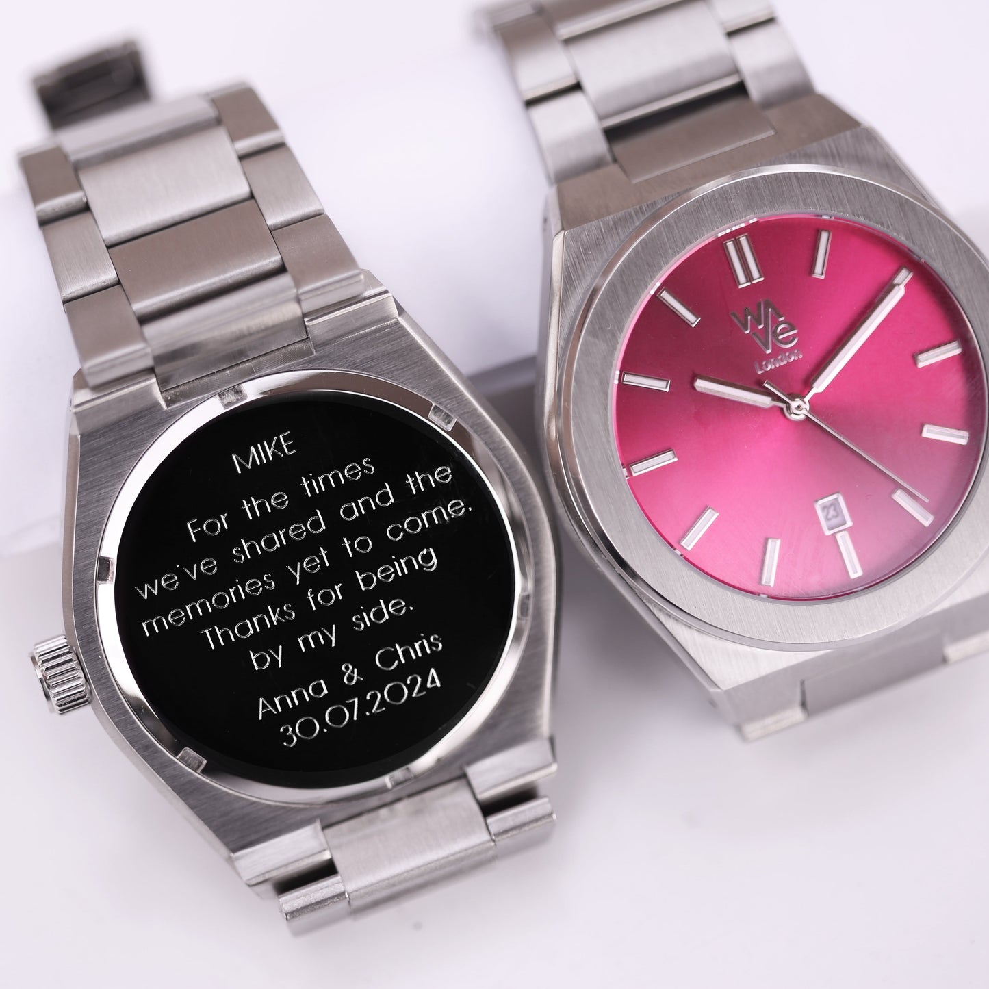 Personalised Architect Wave Watch in Blush Ripple: 2 - Watches By Architect Watches