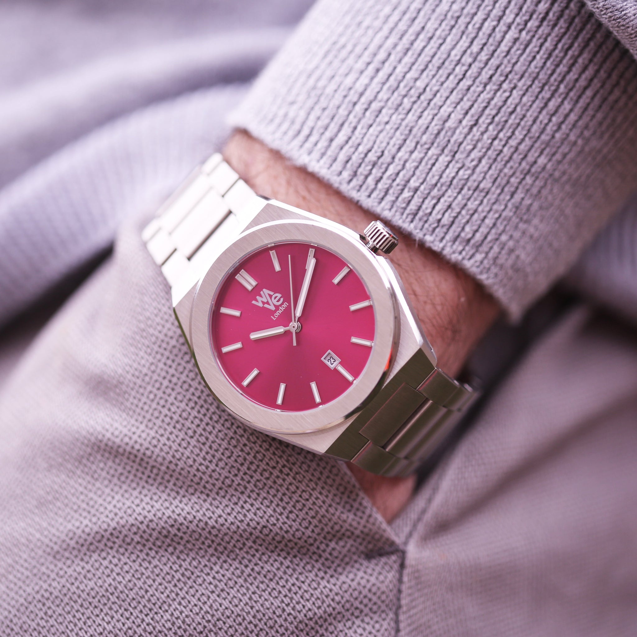 Personalised Architect Wave Watch in Blush Ripple: 3 - Watches By Architect Watches