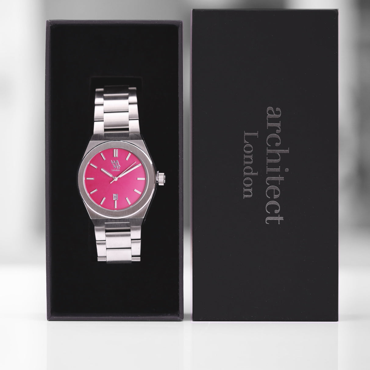 Personalised Architect Wave Watch in Blush Ripple: 6 - Watches By Architect Watches
