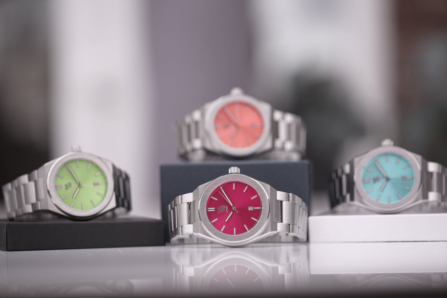 Personalised Architect Wave Watch in Lime Surge: 2 - Watches By Architect Watches