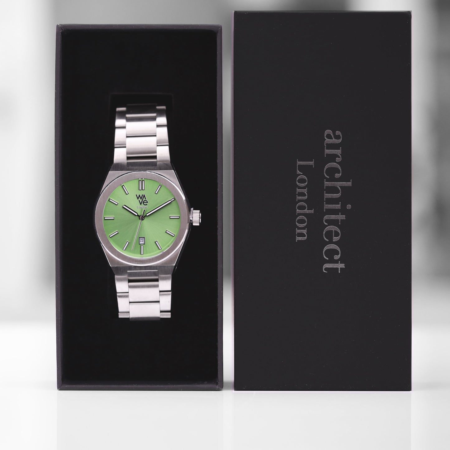 Personalised Architect Wave Watch in Lime Surge: 5 - Watches By Architect Watches