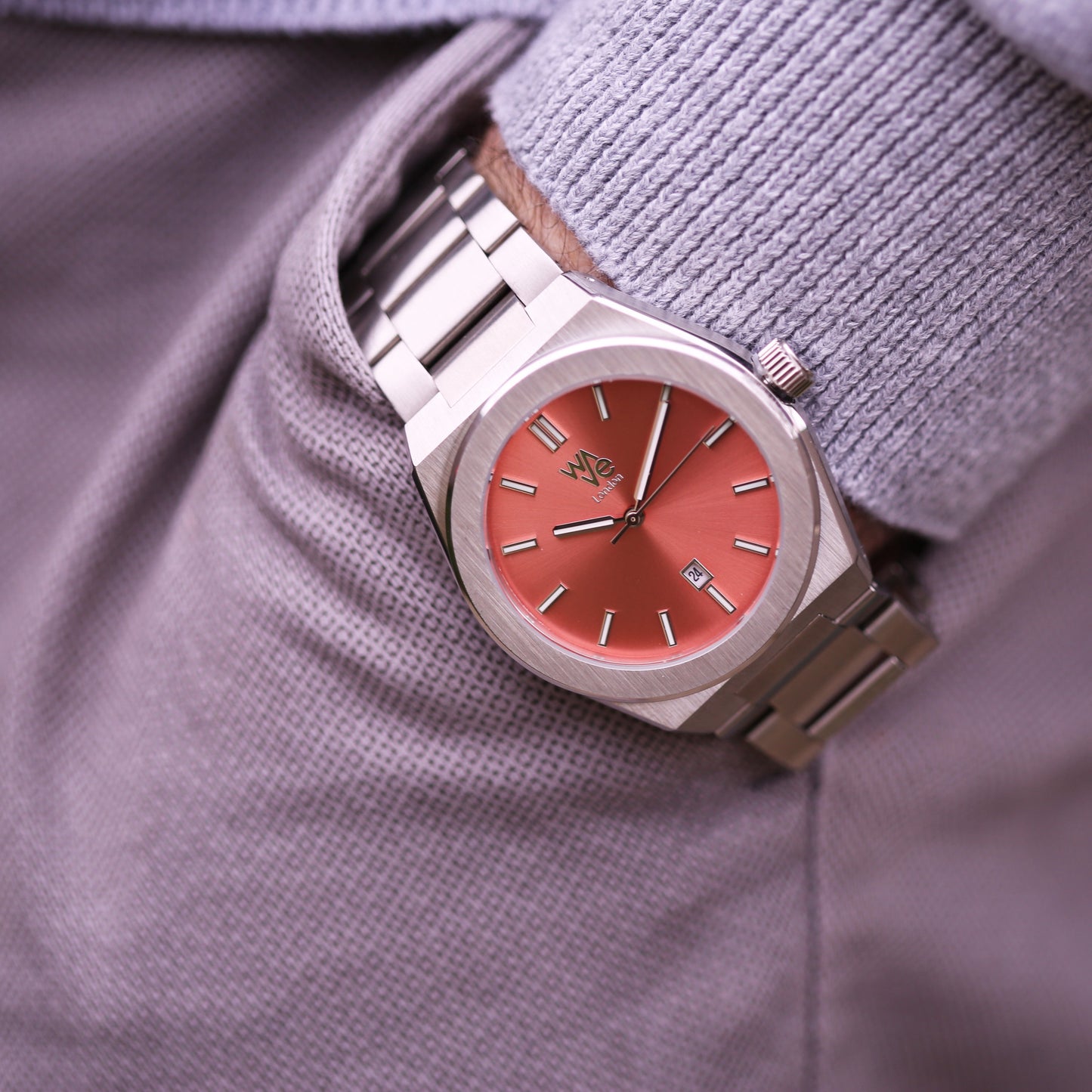 Personalised Architect Wave Watch in Peach Breeze: 2 - Watches By Architect Watches