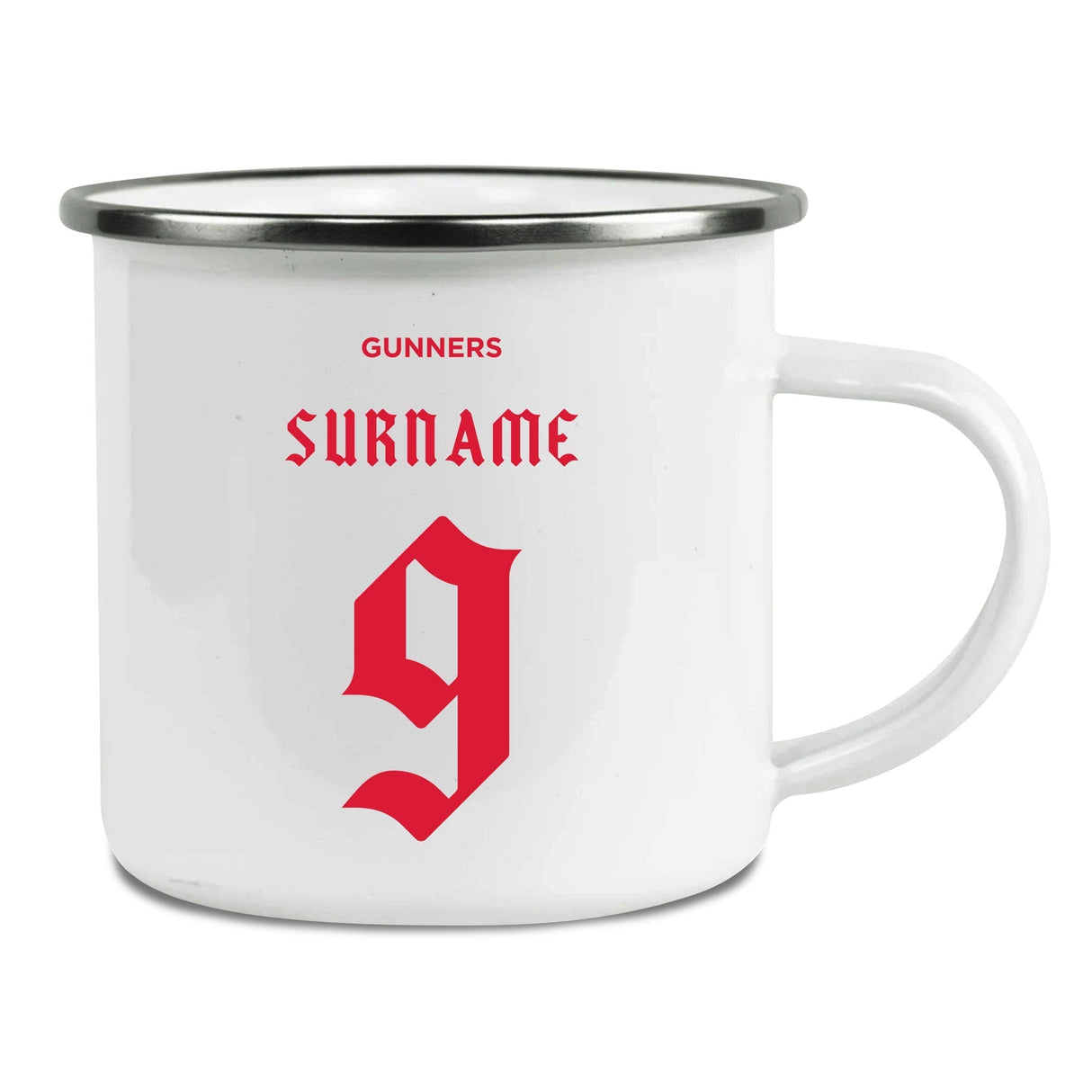 Personalised Arsenal FC Enamel Mug: 1 - Mugs By Arsenal