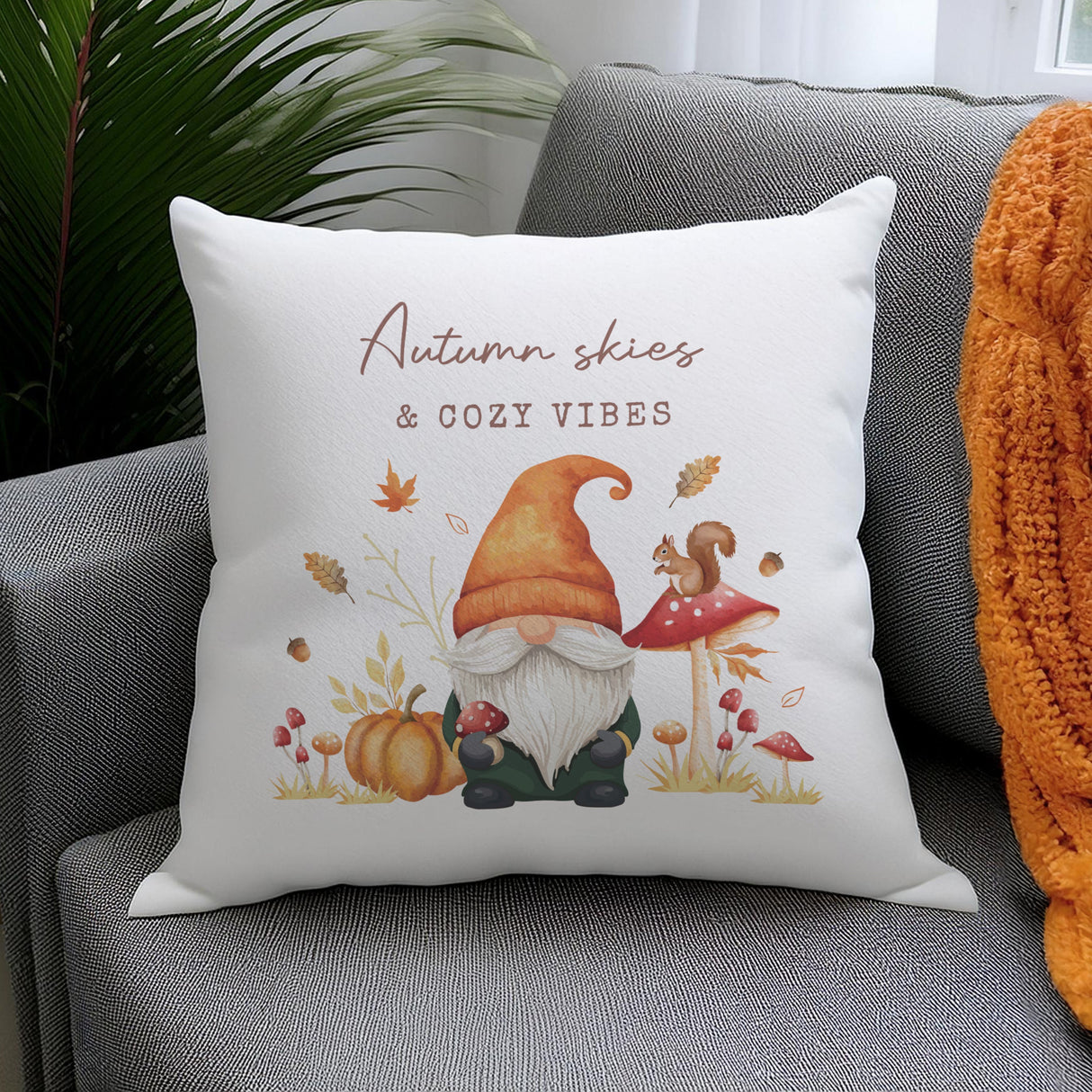 Personalised Autumn Gonk Cushion: 3 - Cushions By Gift Moments