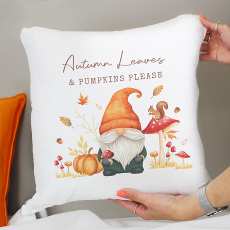 Personalised Autumn Gonk Cushion: 2 - Cushions By Gift Moments