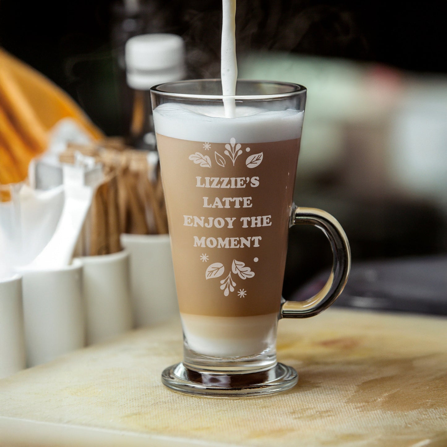Personalised Autumn Latte Glass: 3 - Latte Mugs By Gift Moments