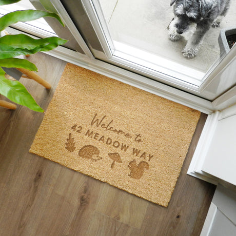 Personalised Autumnal Rectangle Doormat: 2 - Doormats By Gift Moments