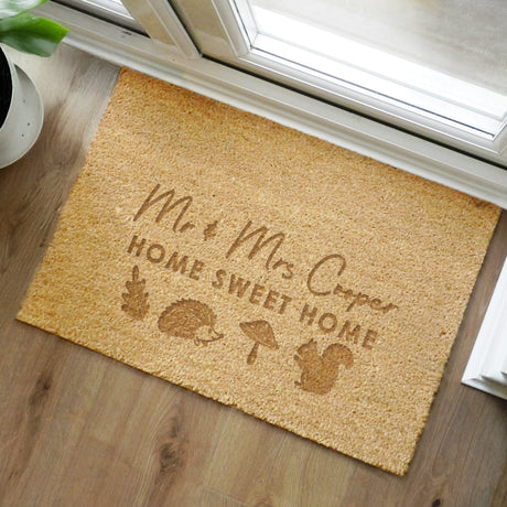 Personalised Autumnal Rectangle Doormat: 3 - Doormats By Gift Moments