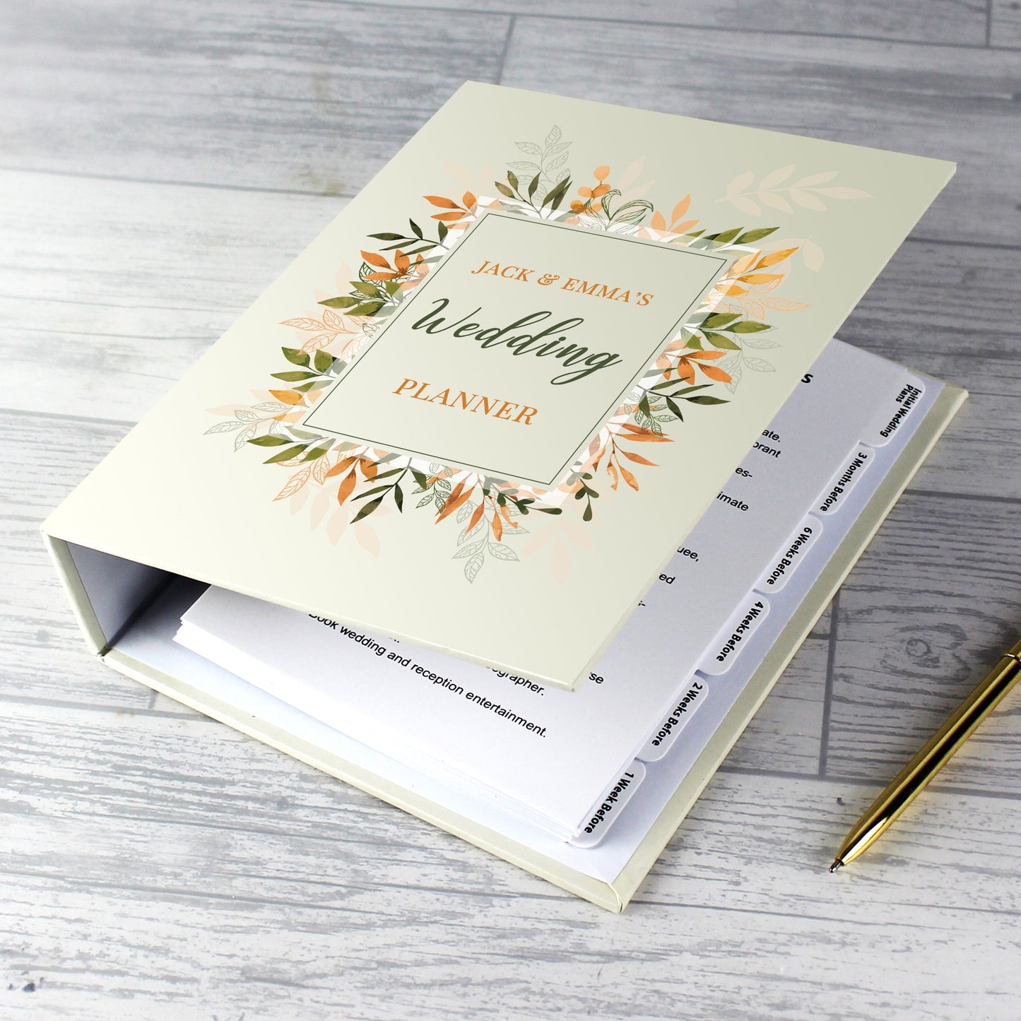 Personalised Autumnal Wedding Planner: 1 - Calendars & Planners By Gift Moments