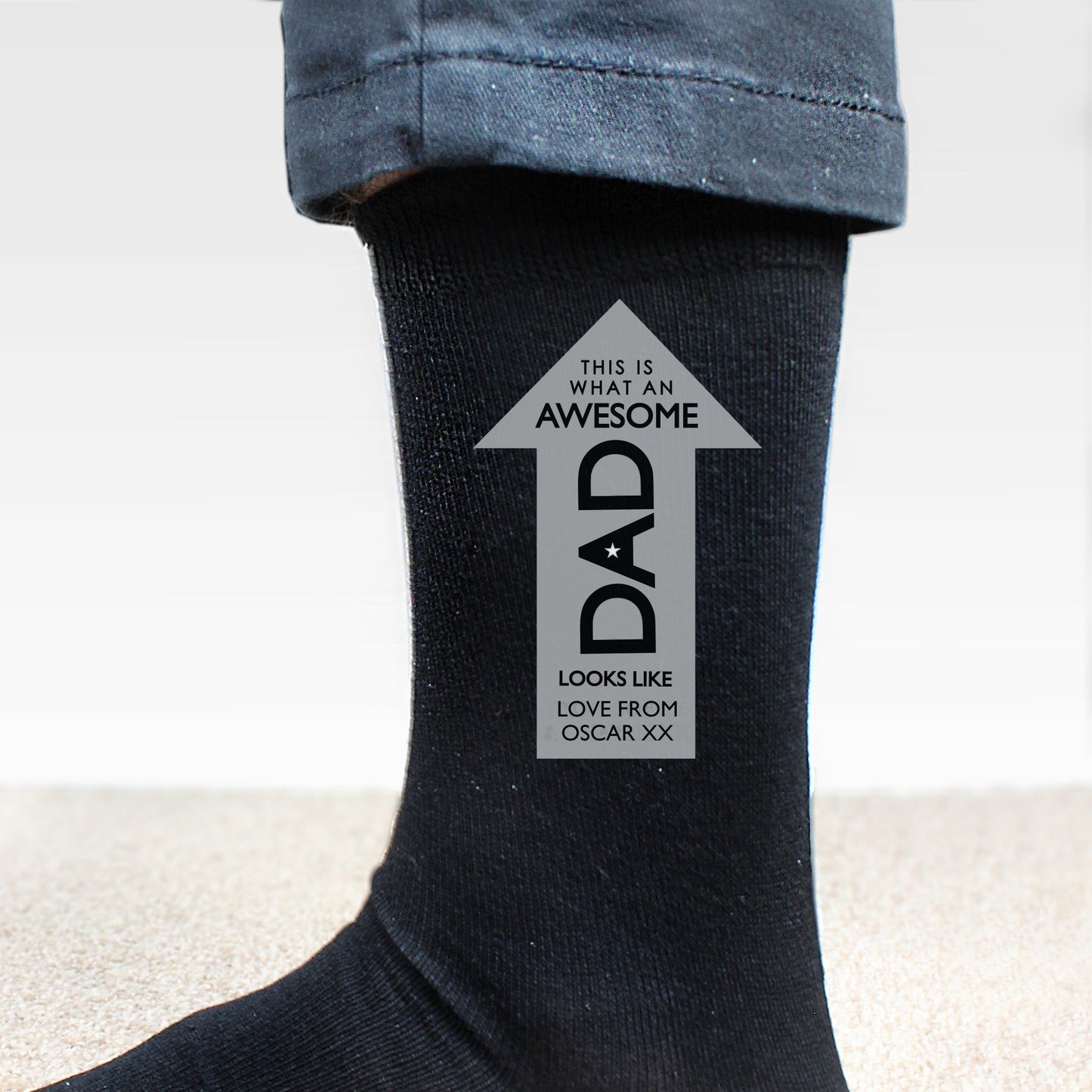 Personalised Awesome Dad Men’s Socks: 1 - Clothing By Gift Moments