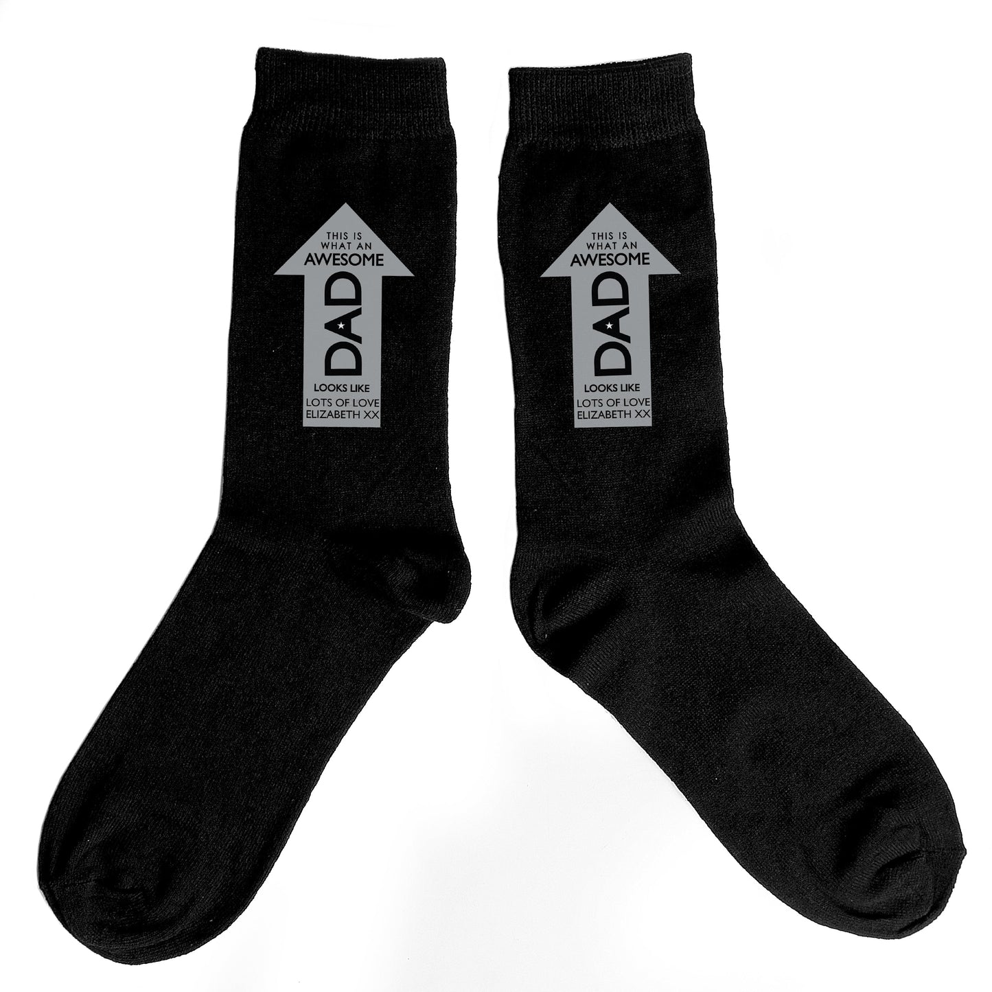 Personalised Awesome Dad Men’s Socks: 2 - Clothing By Gift Moments