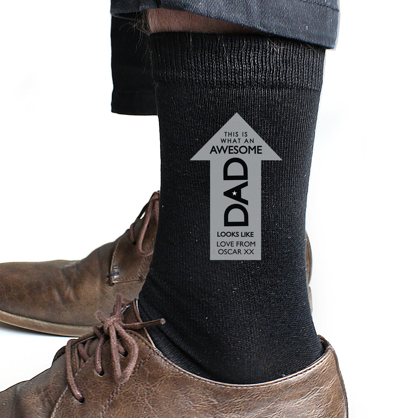 Personalised Awesome Dad Men’s Socks: 3 - Clothing By Gift Moments