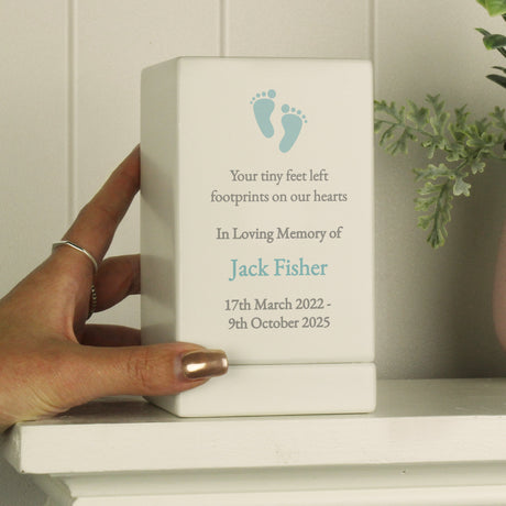 Personalised Baby Boy Small Wooden Urn: 4 - Urns By Gift Moments