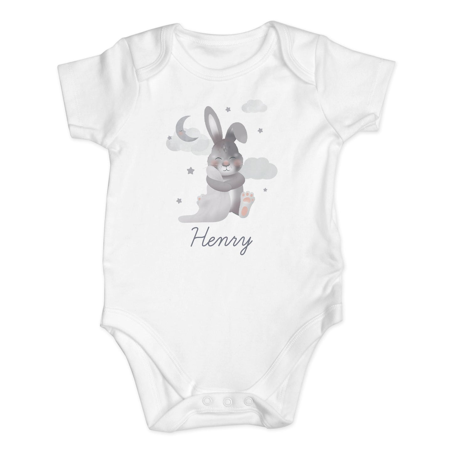 Personalised Baby Bunny 0-3 Months Baby Vest: 2 - Baby Clothing By Gift Moments