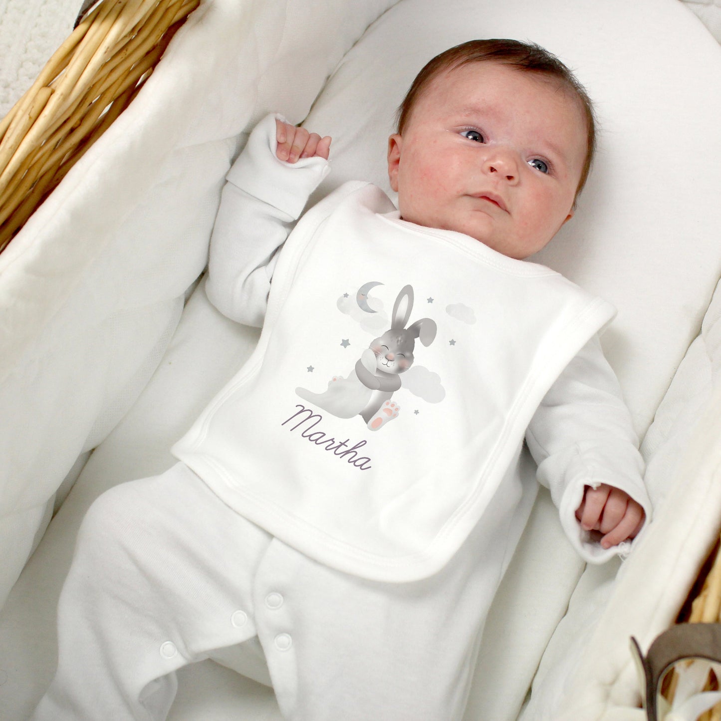 Personalised Baby Bunny Bib: 3 - Baby Clothing By Gift Moments