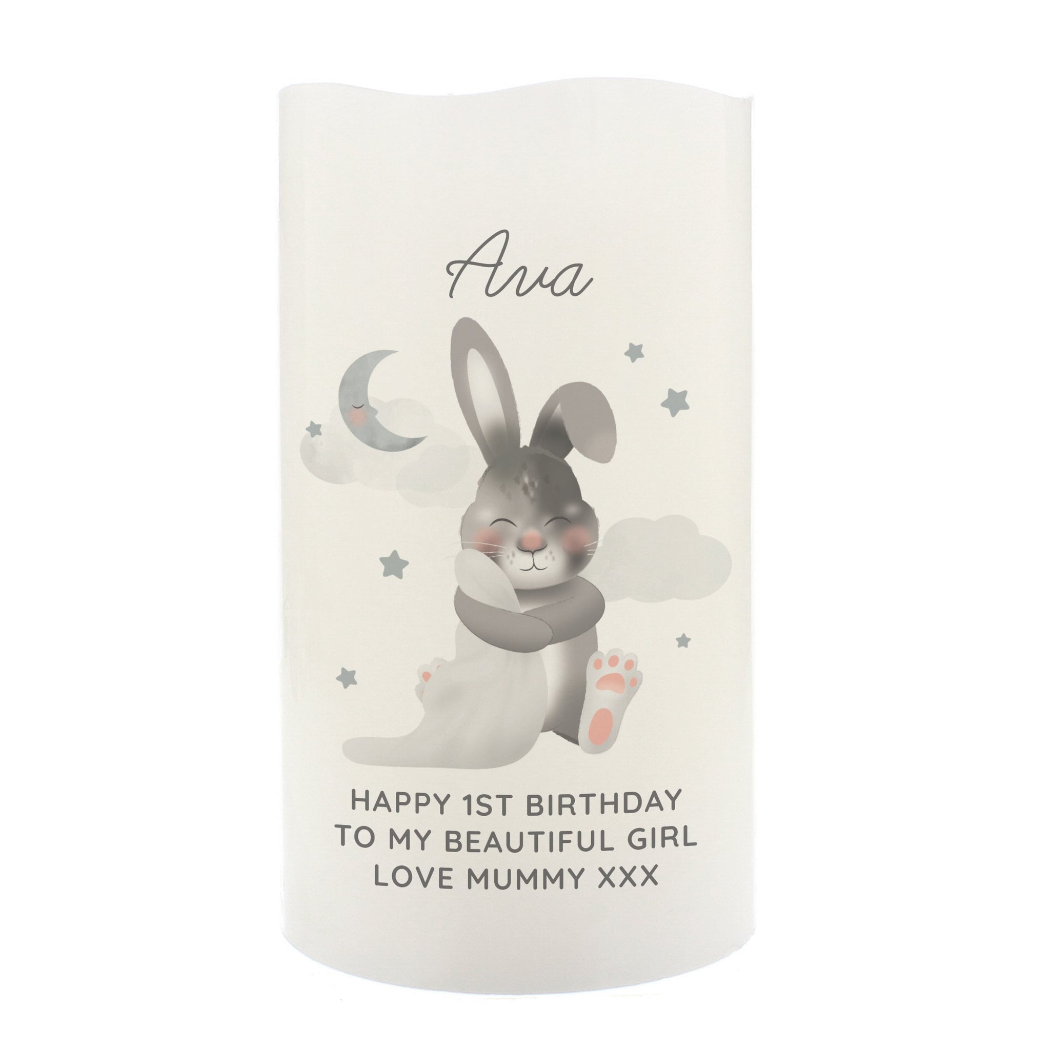 Personalised Baby Bunny LED Candle: 2 - LED Lighting By Gift Moments