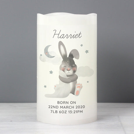 Personalised Baby Bunny LED Candle: 1 - LED Lighting By Gift Moments