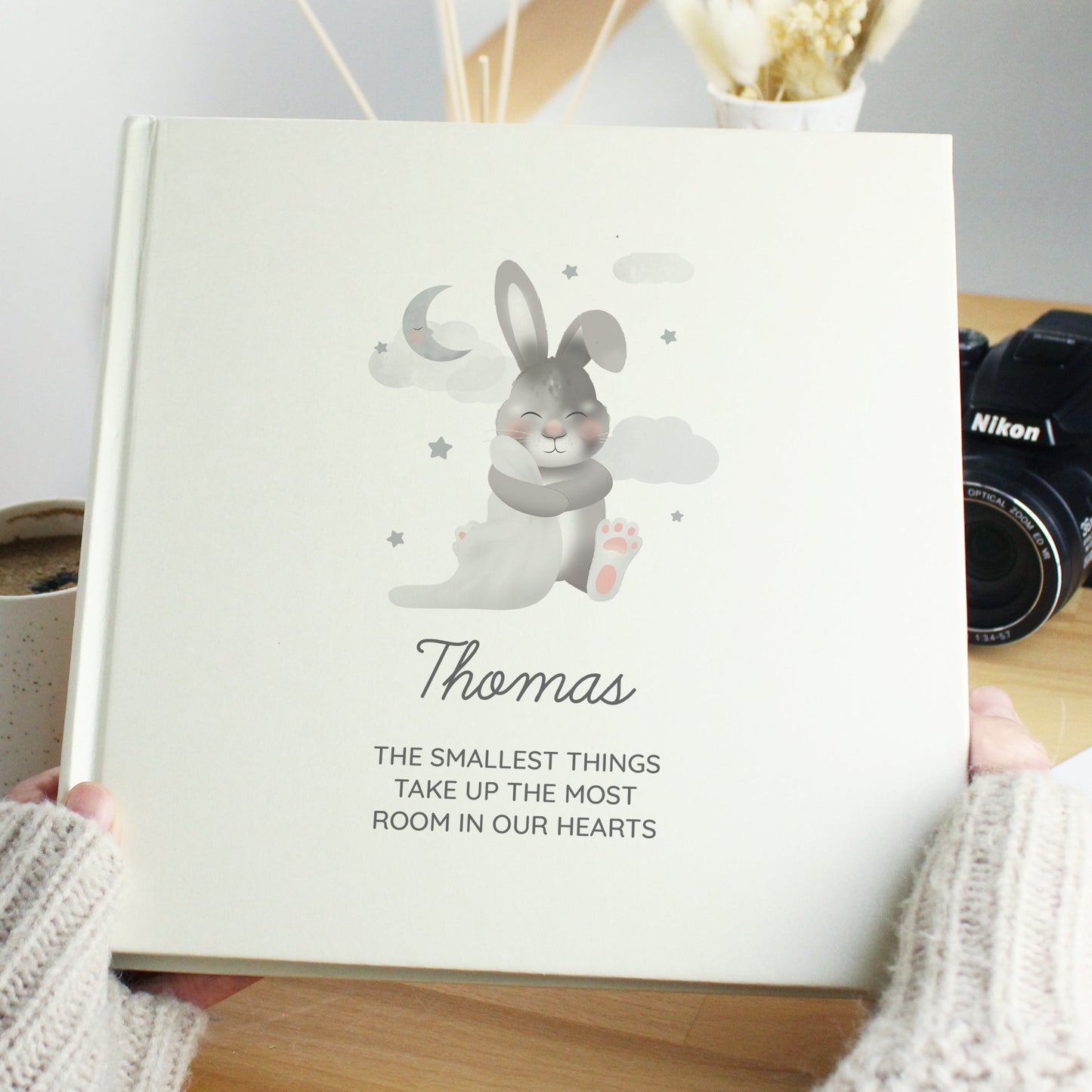 Personalised Baby Bunny Square Photo Album: 5 - Photo Albums By Gift Moments
