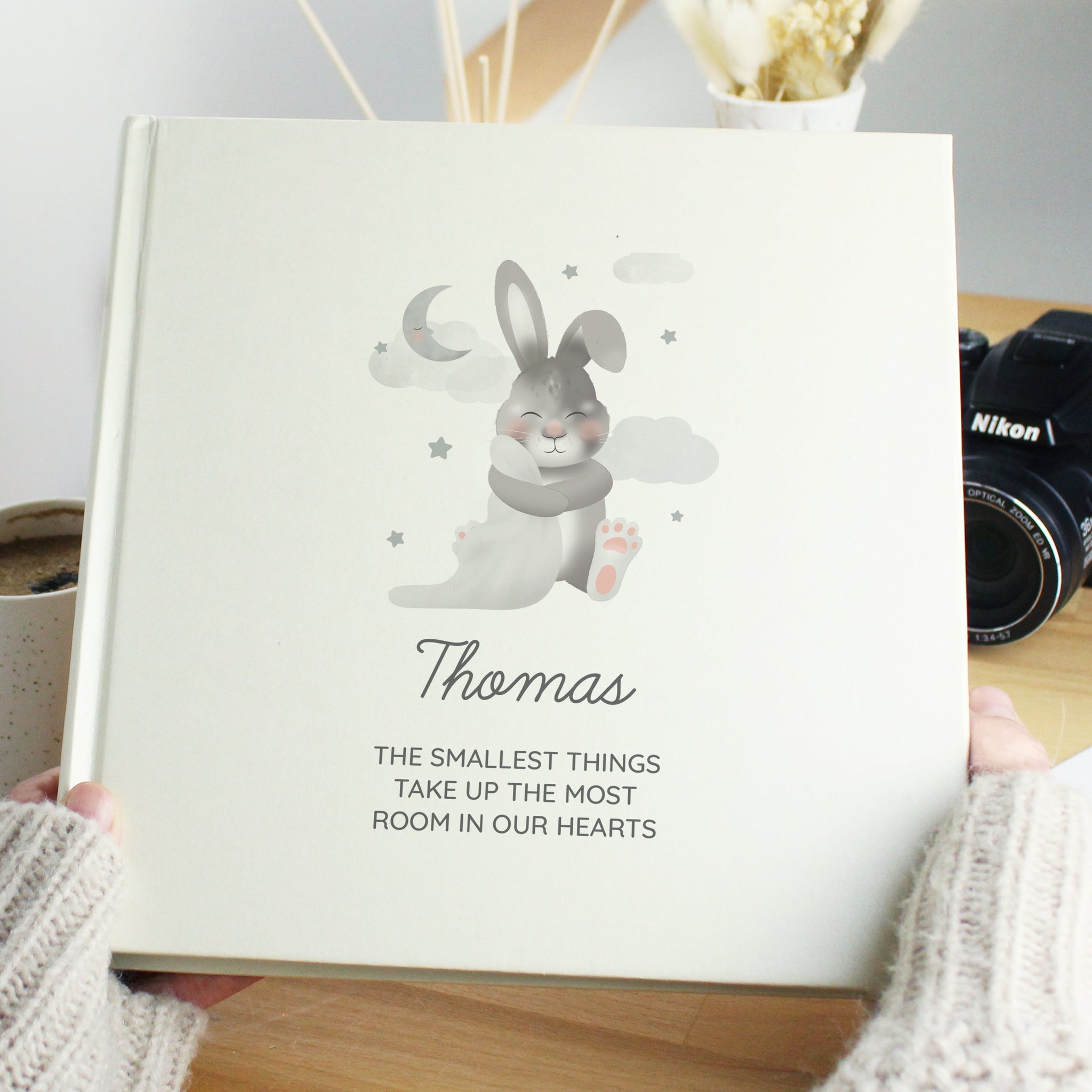 Personalised Baby Bunny Square Photo Album: 5 - Photo Albums By Gift Moments