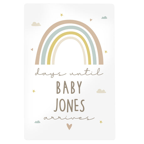 Personalised Baby Countdown Sign & Dry Wipe Pen: 4 - Signs & Plaques By Gift Moments