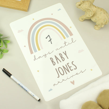 Personalised Baby Countdown Sign & Dry Wipe Pen: 3 - Signs & Plaques By Gift Moments