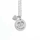 Personalised Baby Feet Matte Heart & Disc Necklaces: 5 - Necklaces By Gift Moments