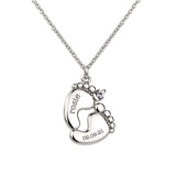 Personalised Baby Feet Plated Necklaces: 8 - Necklaces By Gift Moments