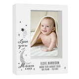 Personalised Baby To The Moon and Back 5x7 Box Photo Frame: 3 - Photo Frames By Gift Moments