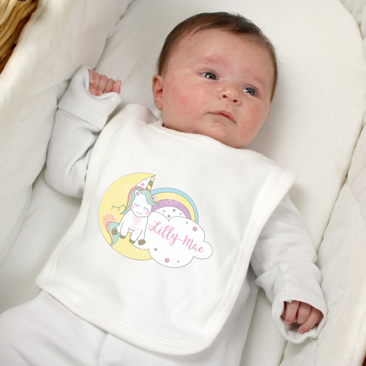 Personalised Baby Unicorn Bib: 1 - Baby Clothing By Gift Moments