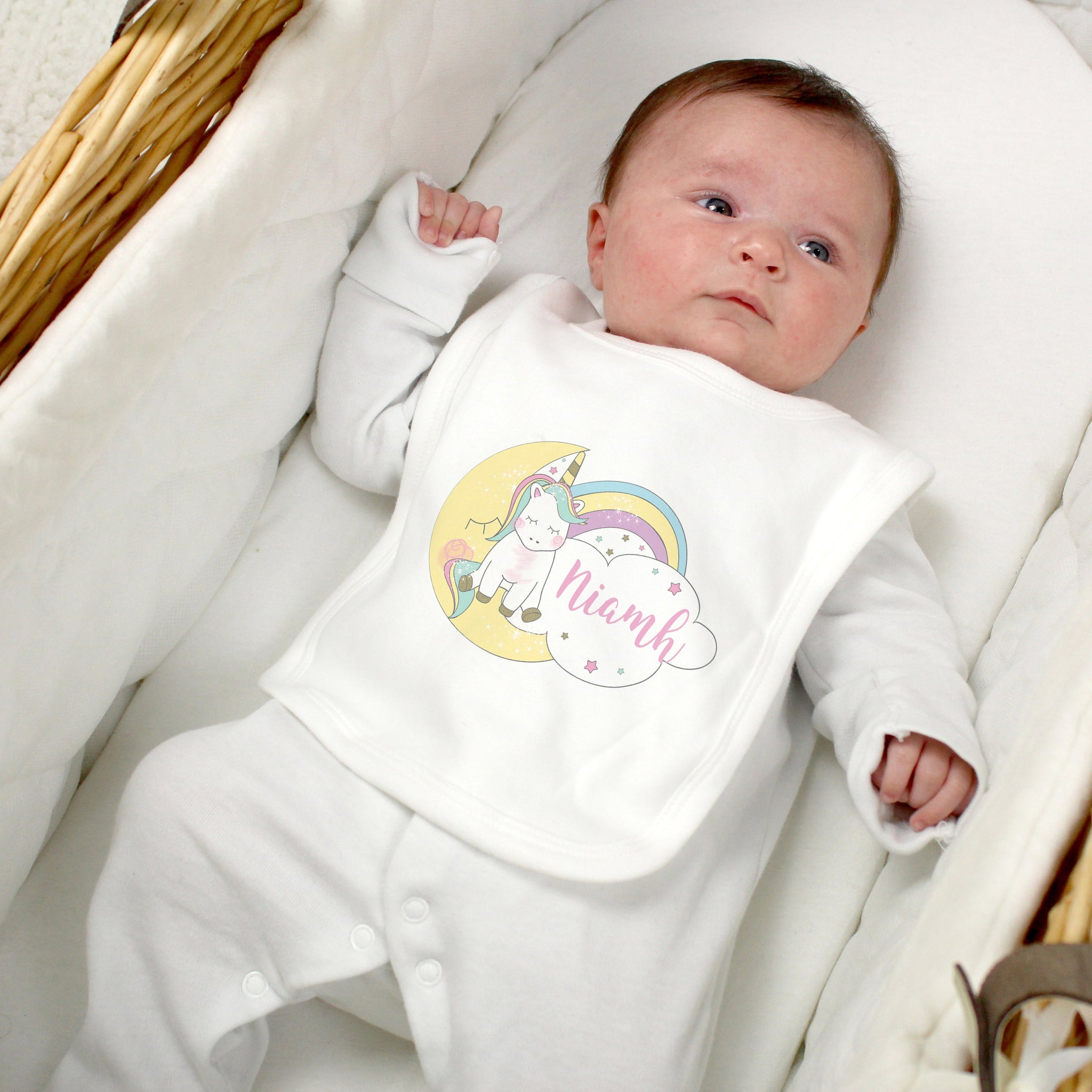 Personalised Baby Unicorn Bib: 3 - Baby Clothing By Gift Moments