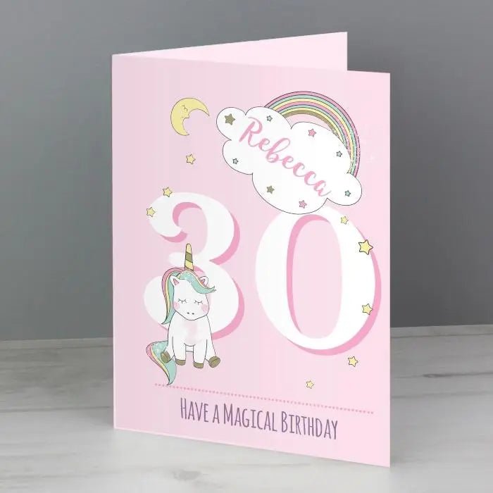 Personalised Baby Unicorn Birthday Age Card: 2 - Greeting Cards By Gift Moments