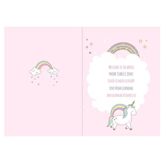 Personalised Baby Unicorn Card: 4 - Greeting Cards By Gift Moments