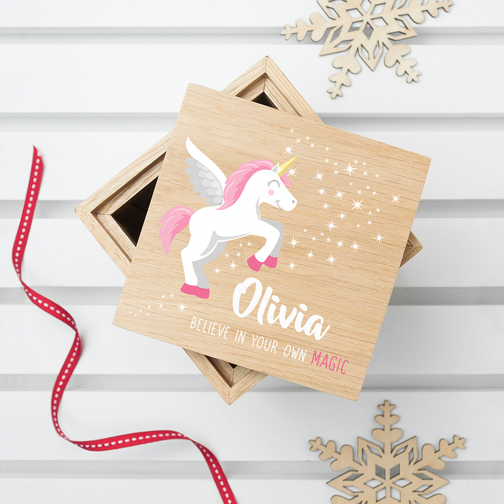 Personalised Baby Unicorn Photo Cube: 2 Photo Cubes By Gift Moments