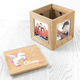 Personalised Baby Unicorn Photo Cube: 4 Photo Cubes By Gift Moments