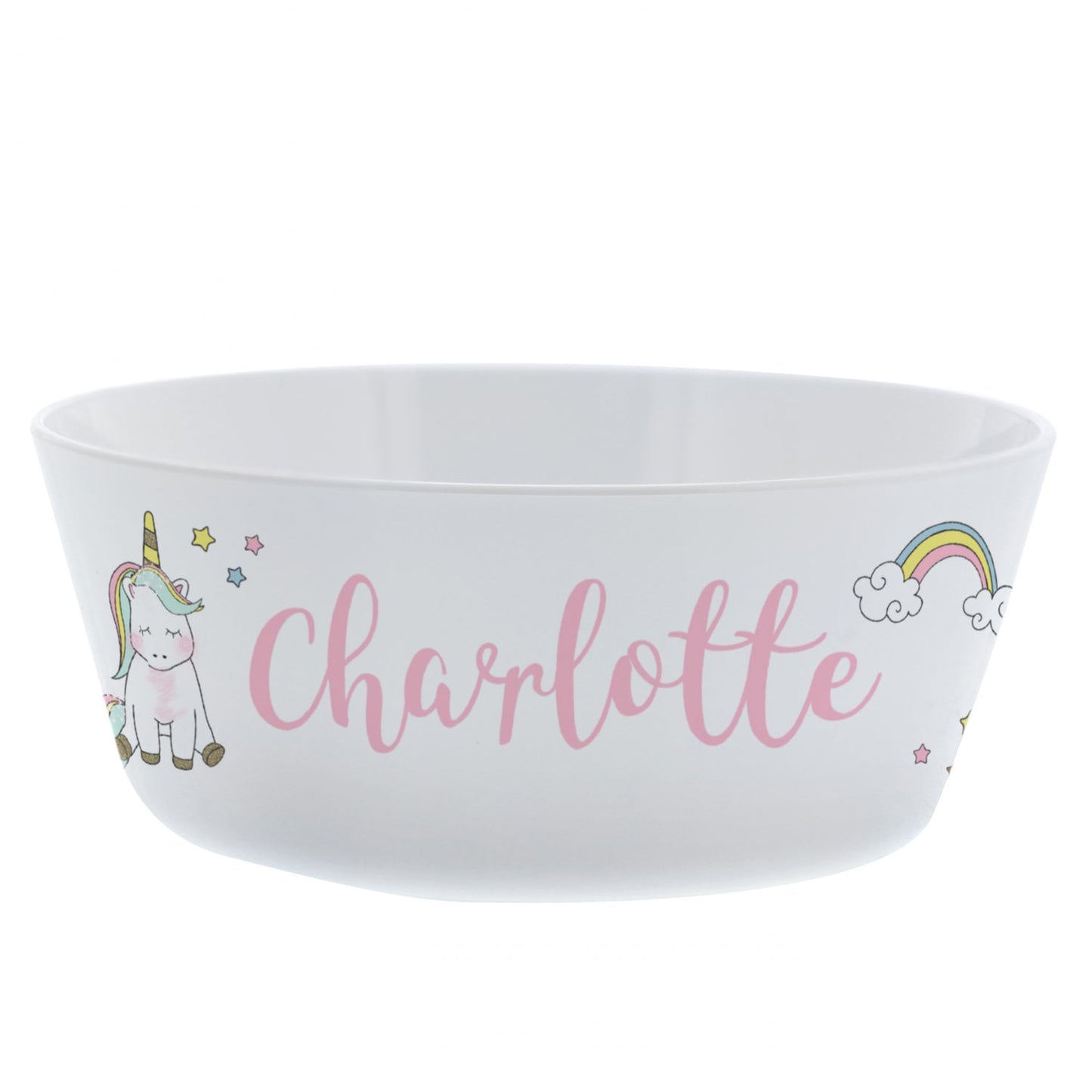 Personalised Baby Unicorn Plastic Bowl: 4 - Tableware By Gift Moments
