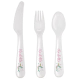 Personalised Baby Unicorn Cutlery Set: 4 - Cutlery Sets By Gift Moments