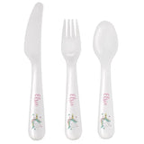 Personalised Baby Unicorn Cutlery Set: 3 - Cutlery Sets By Gift Moments