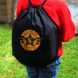 Personalised Badge Black Kit Bag: 7 - Kids Bags By Gift Moments